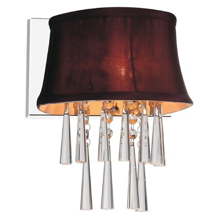 Cwi Lighting One Light Wall Sconce With Chrome Finish 5532W9C-1 (Dark Purple)